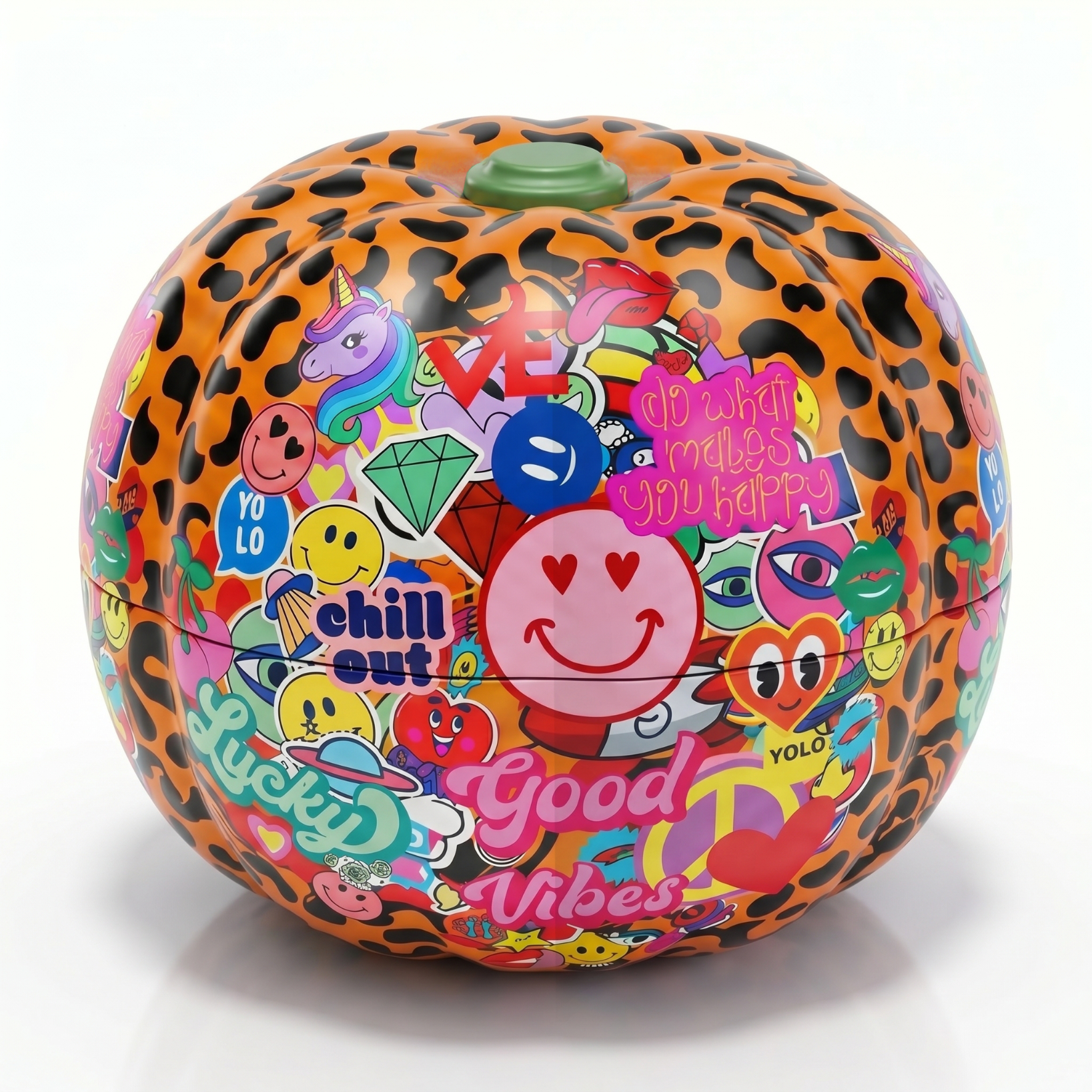 Vätte reusable tin pumpkin, a plastic-free Swedish Halloween candy tin in sleek, modern design.